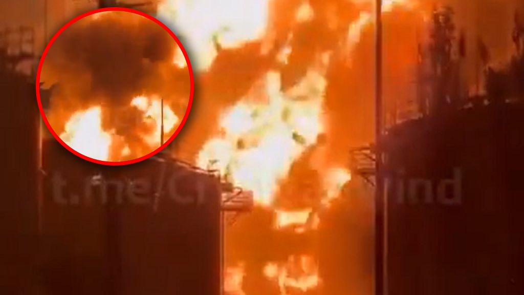 Ogromny pożar na Krymie po ataku ukraińskich dronów