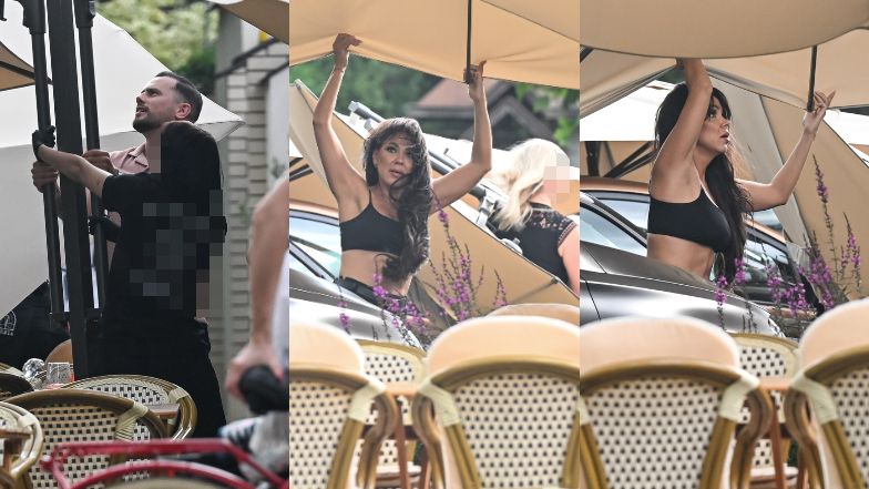 Sylwia Bomba na obiedzie z Grzegorzem Collinsem i córką