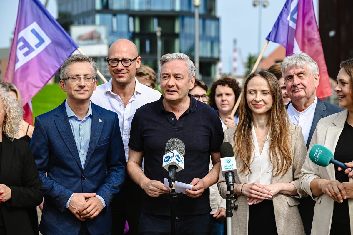 Konferencja prasowa polityków Lewicy w Gdańsku