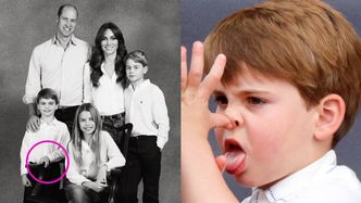 Photoshopowa WPADKA na kartce świątecznej Kate Middleton i księcia Williama. Książę Louis NIE MA PALCA (FOTO)