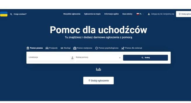 Rusza Ukraina.Services. Portal agreguje oferty pomocy dla uchodźców wojennych z Ukrainy