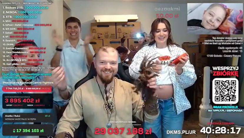 Wersow ogoliła głowę Sylwestrowi Wardędze