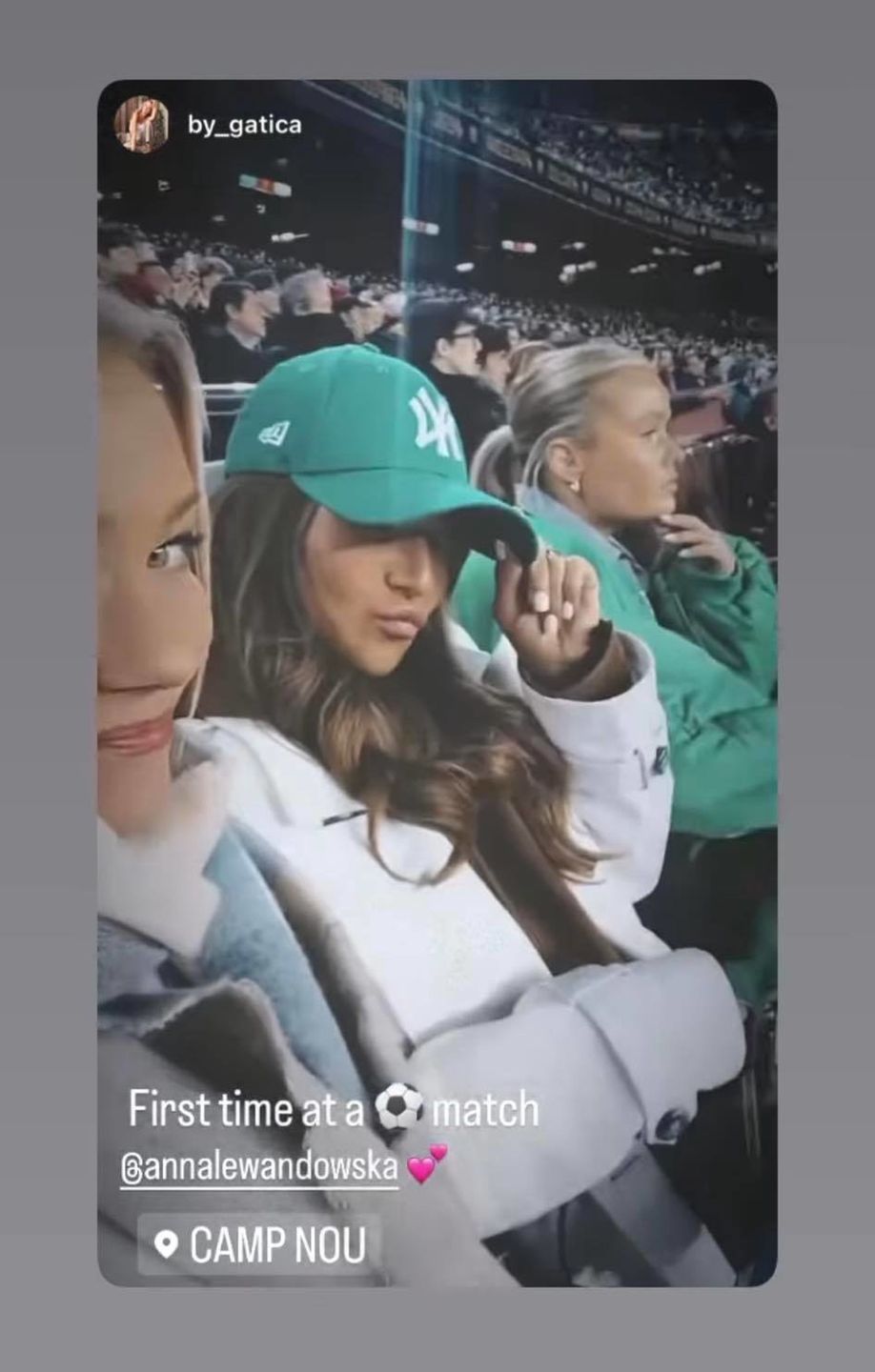 Anna Lewandowska na trybunach