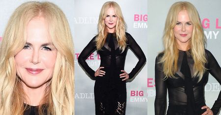 Nieśmiały uśmiech Nicole Kidman na ściance...