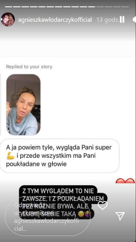 Agnieszka Włodarczyk odpowiada internautce 