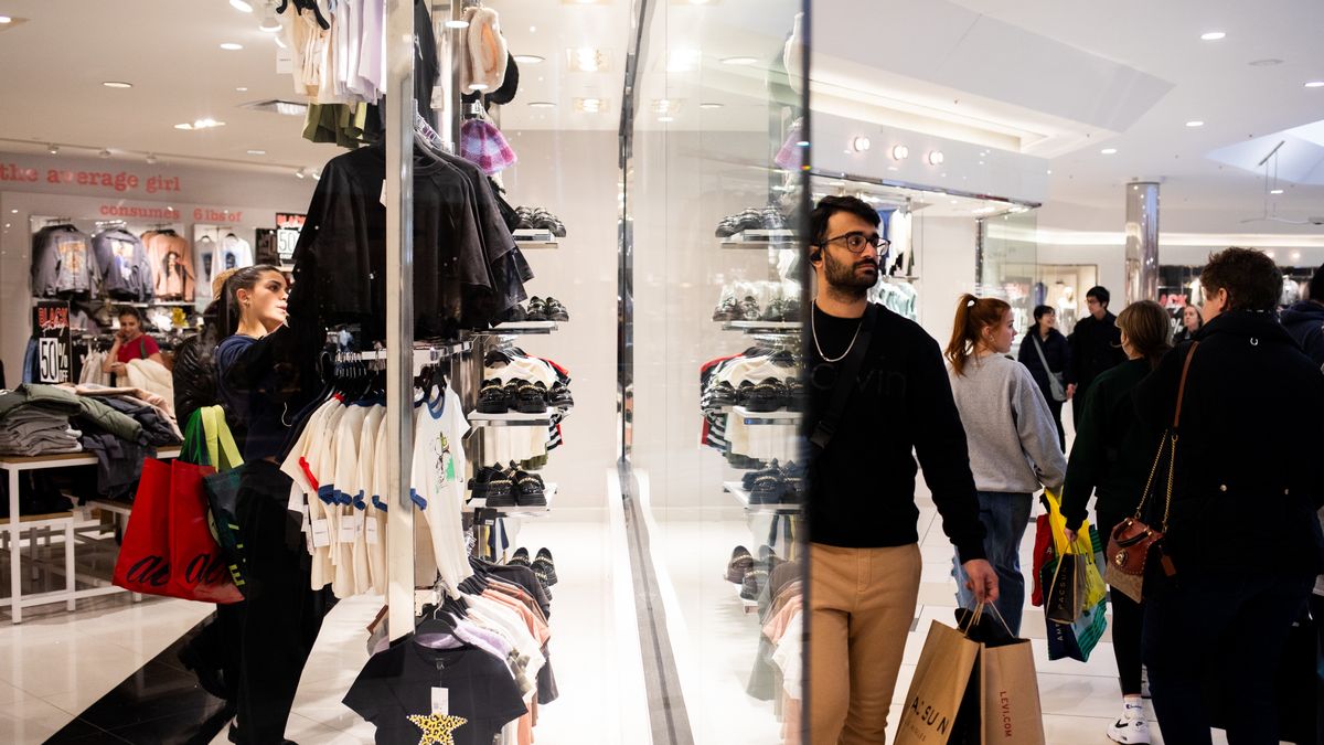 Shoppers Hit The Stores For Deals On Black Friday
NOVI, MICHIGAN - NOVEMBER 24: Shoppers look at clothes while others walk around Twelve Oaks Mall on November 24, 2023 in Novi, Michigan. The National Retail Federation projects that an estimated 182 million are planning to shop in-stores and online through the five-day Thanksgiving weekend. (Photo by Emily Elconin/Getty Images)
Emily Elconin
