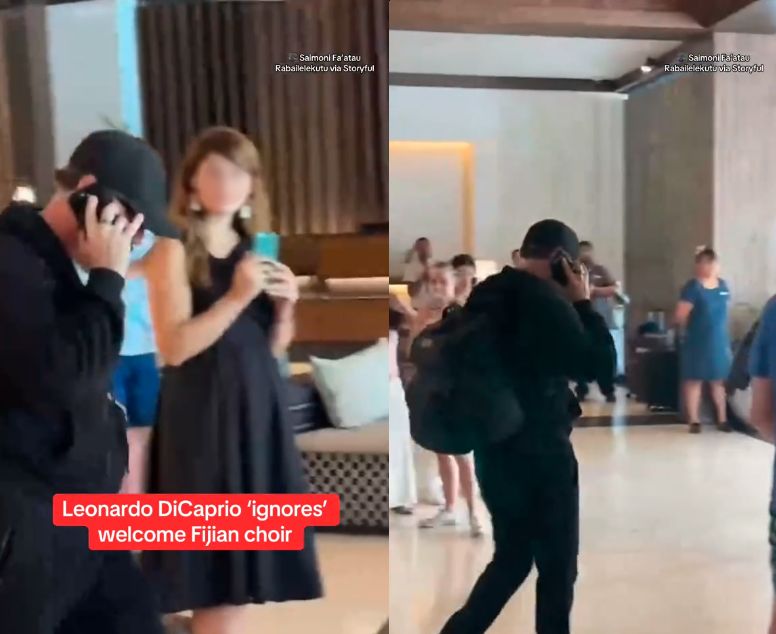 Leonardo DiCaprio ignored the hotel staff.