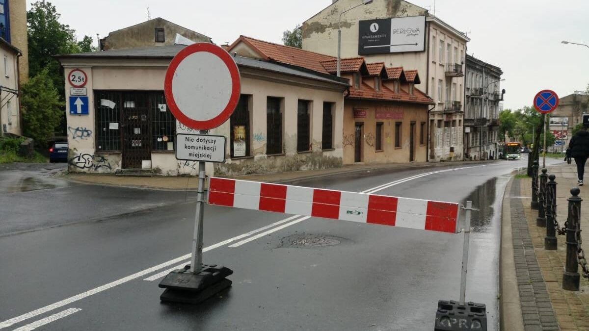 Zamknięty odcinek ul. Bernardyńskiej