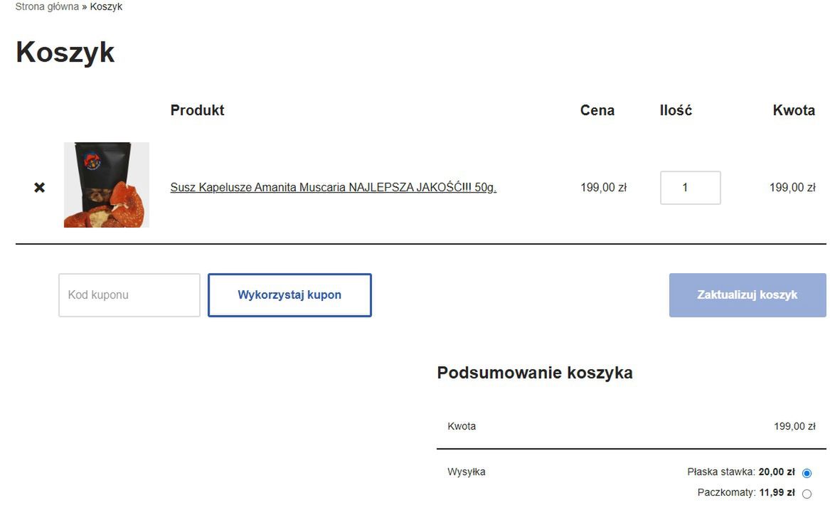 Nie ma żadnego problemu, żeby kupić muchomora w sieci