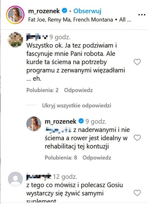 Odpowiedź Małgorzaty Rozenek na zarzut internautki