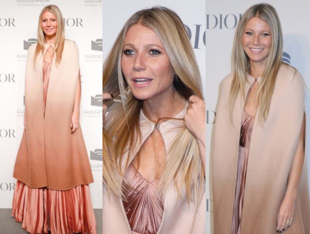 Beżowa Gwyneth Paltrow nawiedza imprezę Diora