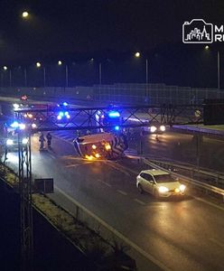 Zderzenie ciężarówki ze służbą drogową. Groźny wypadek na S2