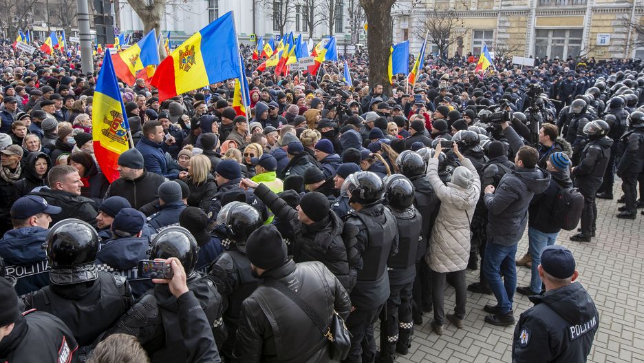 Biały Dom: Rosja ma kolejny cel. Na zdjęciu: protest zorganizowany przez prorosyjską opozycję w Kiszyniowie