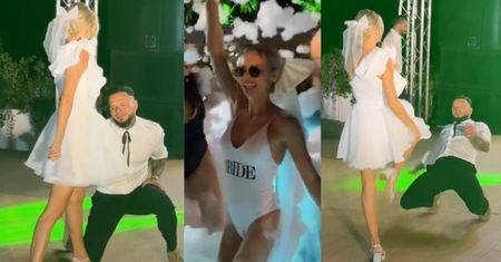 Tak wyglądał pierwszy taniec Fit Lovers. Pamela i Mateusz zorganizowali podczas wesela... piana party! (DUŻO ZDJĘĆ)