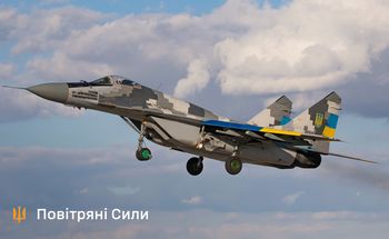 Ukraiński MiG-29 bombardujący Rosjan. Liczba misji budzi uznanie