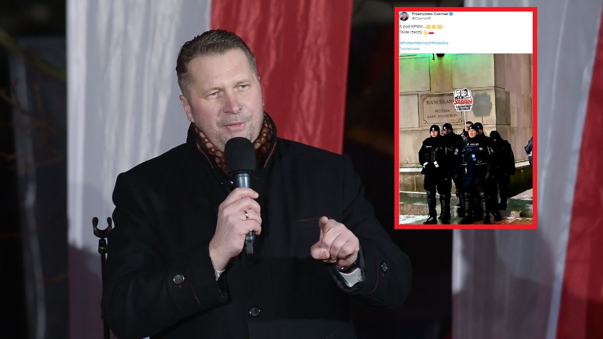 Przemysław Czarnek pokazał zdjęcie z manifestacji