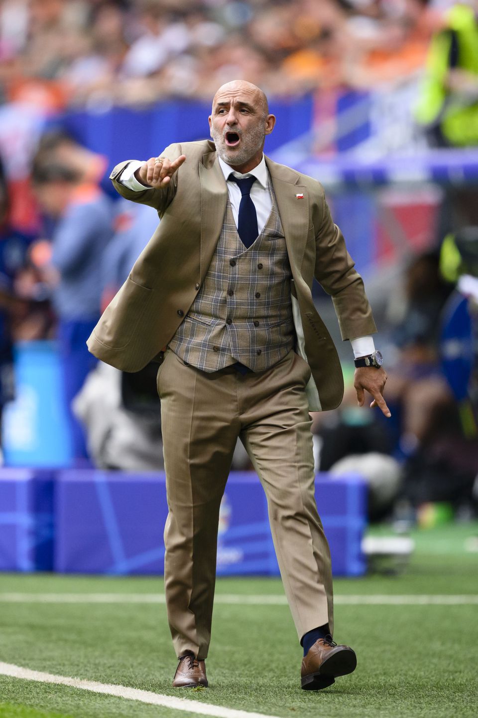 Poland v Netherlands: Group D - UEFA EURO 2024HAMBURG, GERMANY - JUNE 16: Head coach Michal Probierz of Poland  during the UEFA EURO 2024 group stage match between Poland and Netherlands at Volksparkstadion on June 16, 2024 in Hamburg, Germany. (Photo by Marvin Ibo Guengoer - GES Sportfoto/Getty Images)Marvin Ibo Guengoer - GES Sportf