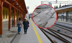 Zapada się peron nowego dworca kolejowego w Zakopanem