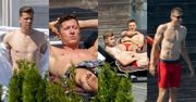 Piłkarze reprezentacji Polski wylegują się nad basenem: Robert Lewandowski, Wojciech Szczęsny, Jan Bednarek (ZDJĘCIA)