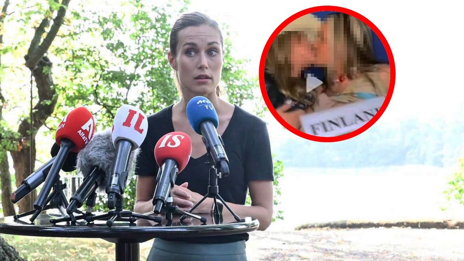 Premier Finlandii Sanna Marin na konferencji prasowej w środę