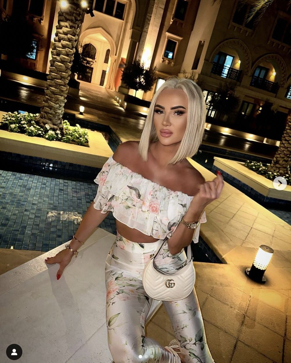 Izabela Macudzińska z torebeczką Gucci