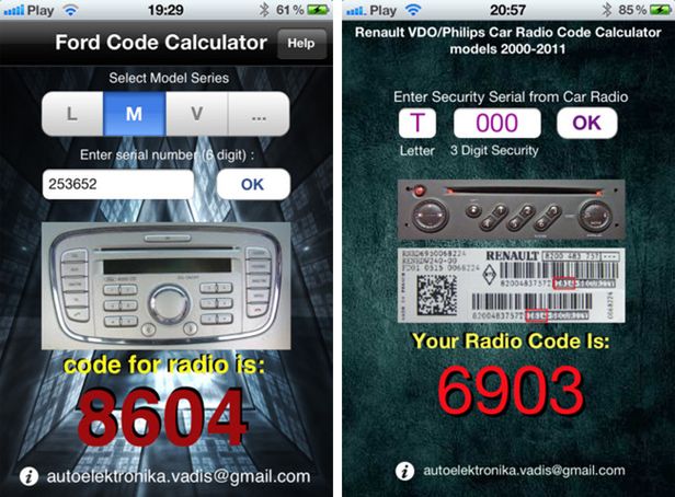 Kalkulator kodów do radioodbiorników Forda lub Renault [giveaway]