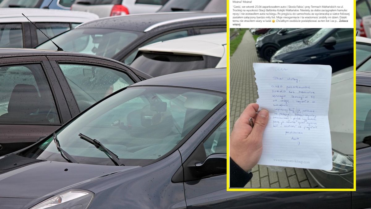 Poznaniak znalazł list za wycieraczką 