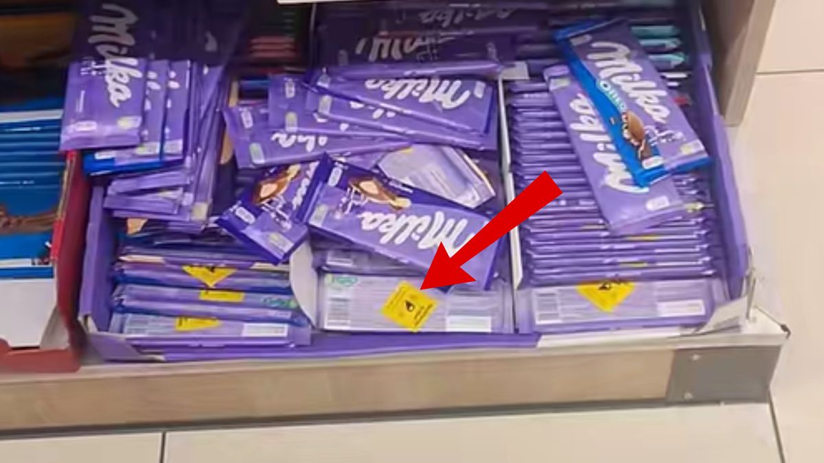 Zabezpieczenia przeciwkradzieżowe na czekoladach.