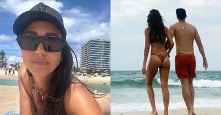 Wdzięczna Jessica Alba wygrzewa się w bikini na plaży. Dołączył do niej o 11 lat młodszy ukochany (FOTO)