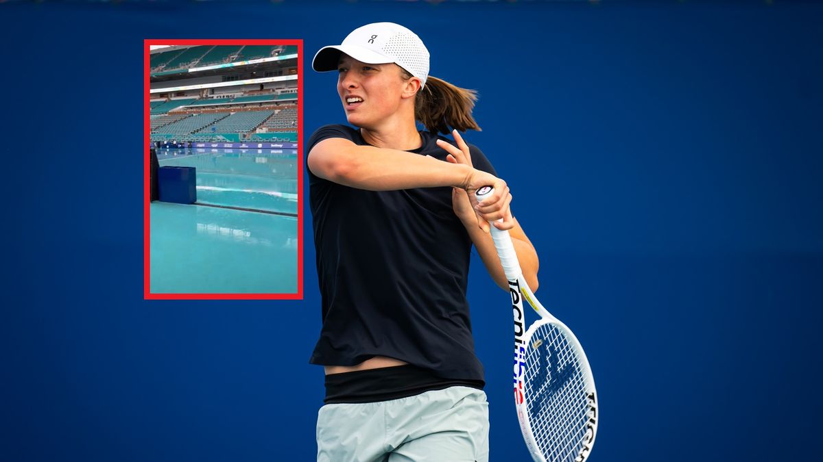 Getty Images / Robert Prange / Na zdjęciu: Iga Świątek, w ramce kort w Miami