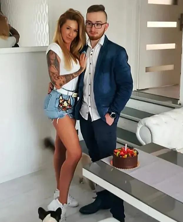 Sylwia Peretti z synem, Patrykiem