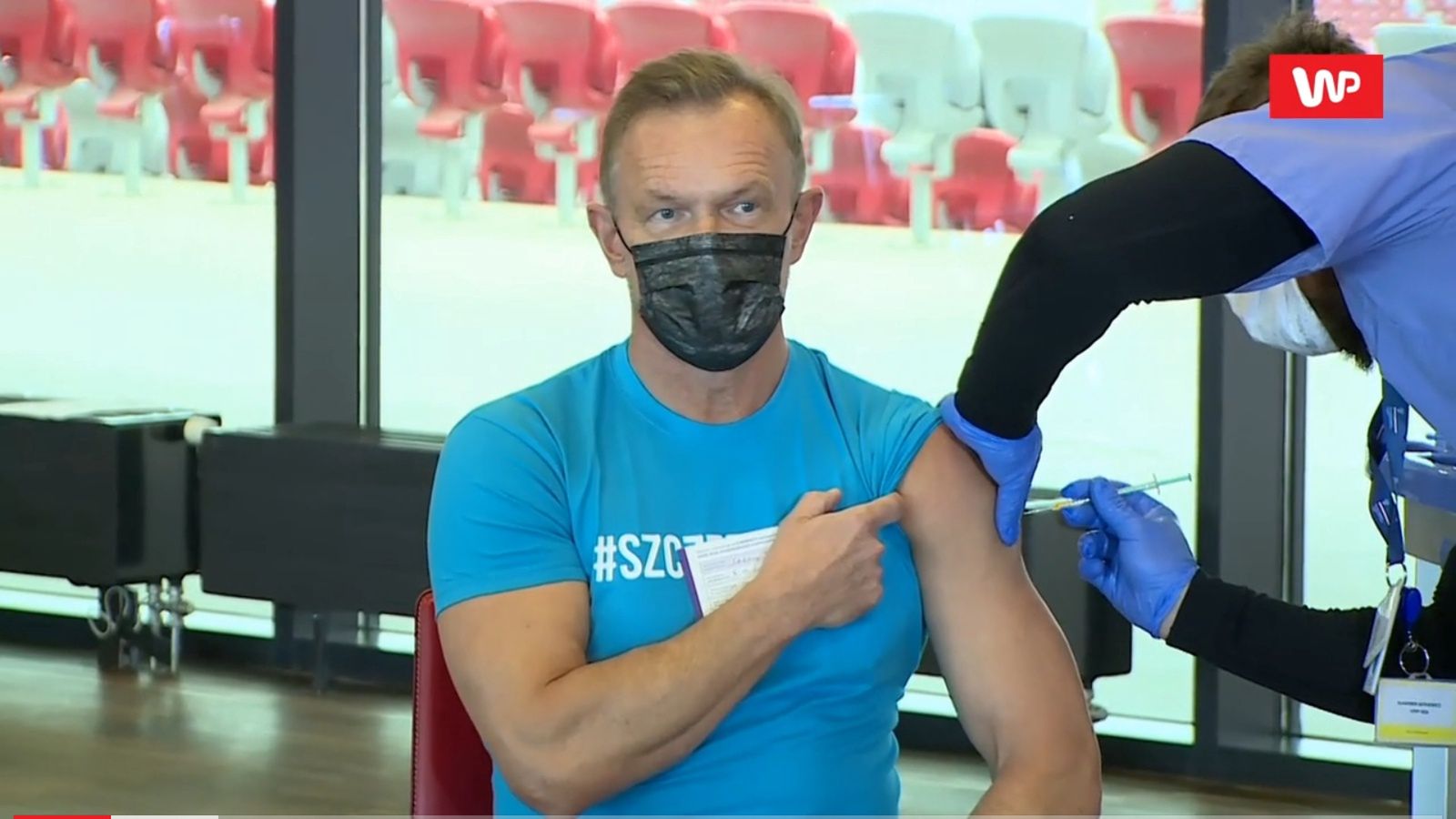 Cezary Pazura po drugiej dawce szczepienia 