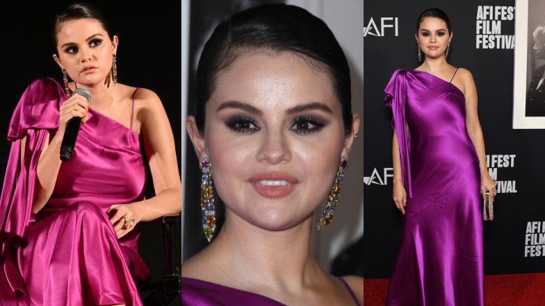 Selena Gomez w fiolecie BŁYSZCZY na premierze dokumentu "My Mind & Me". Stylowa? (ZDJĘCIA)