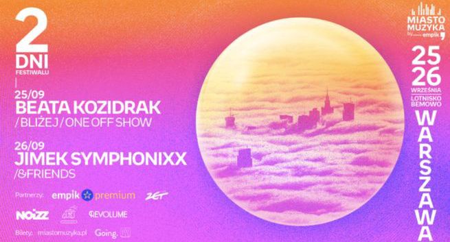 Empik i Going zapowiadają na 25 i 26 września festiwal Miasto Muzyka. Pierwszymi wykonawcami Beata Kozidrak i Jimek
