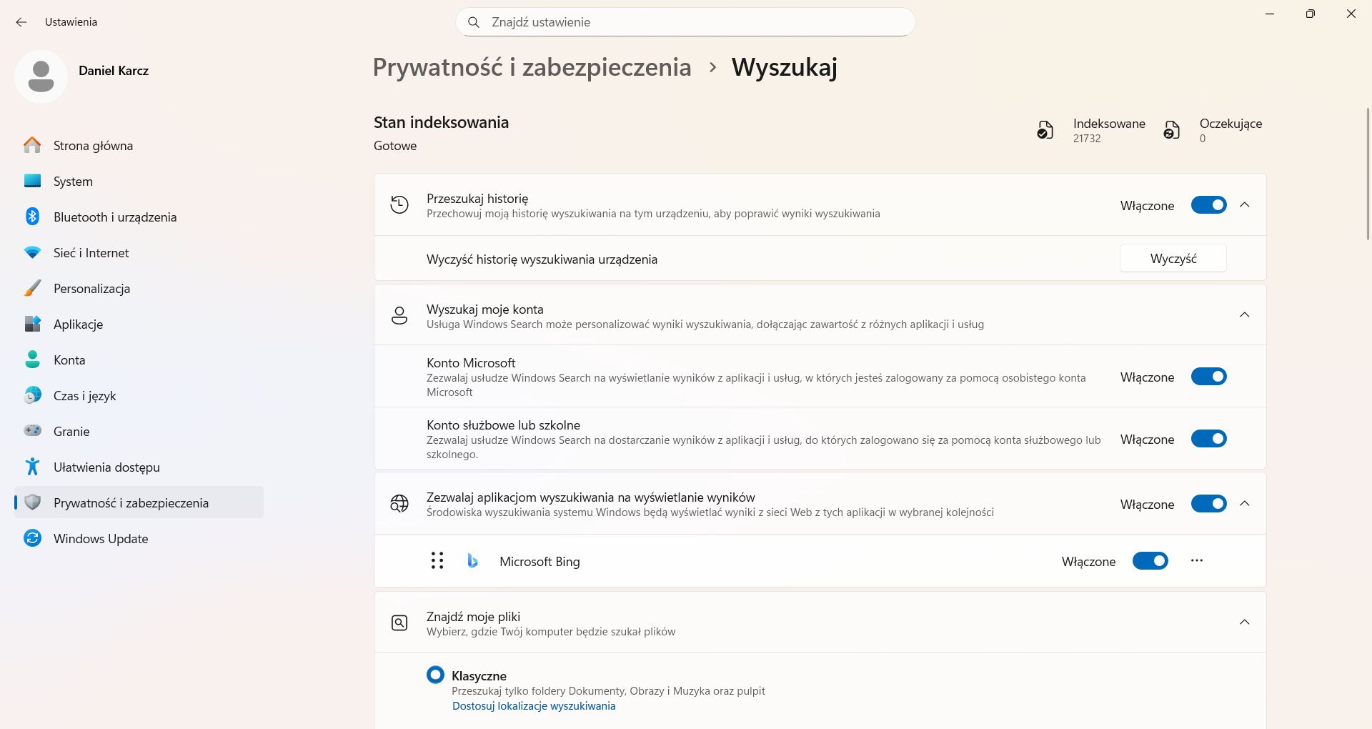 Indeksowanie - tryb klasyczny czy rozszerzony?