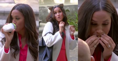 Meghan Markle pije MLEKO DLA DZIECI, leczy się kryształami i śpiewa piosenkę o kotkach pod dyktando Ellen DeGeneres: "JESTEM KICIUSIEM, MIAU"