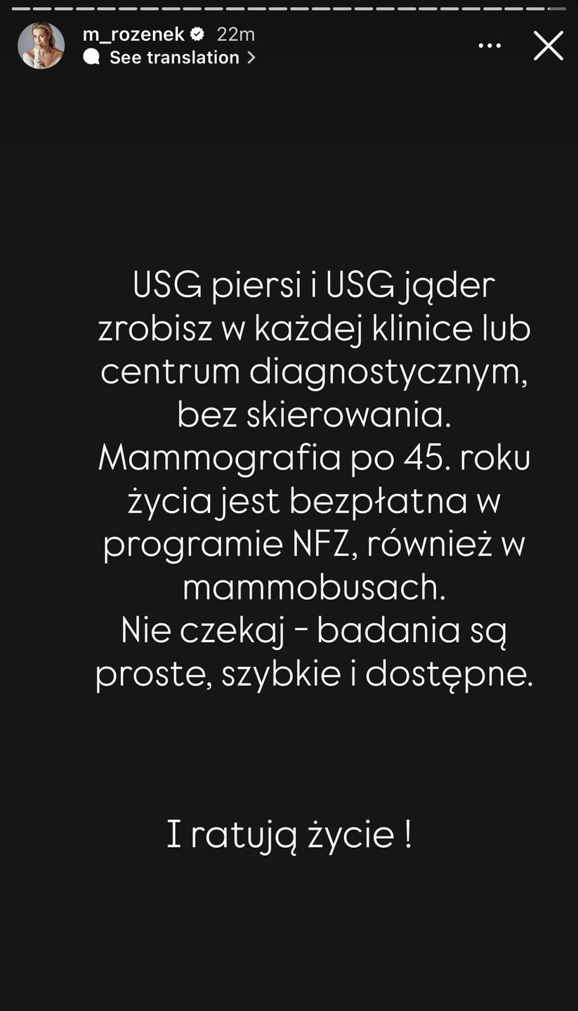 Małgorzata Rozenek topless i Radek Majdan zachęcają do badań