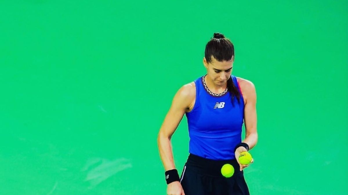 Instagram / Sorana Cirstea / Sorana Cirstea w czasie meczu na korcie