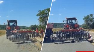 Kolejne uszkodzenie przez rolnika. Jest nagranie