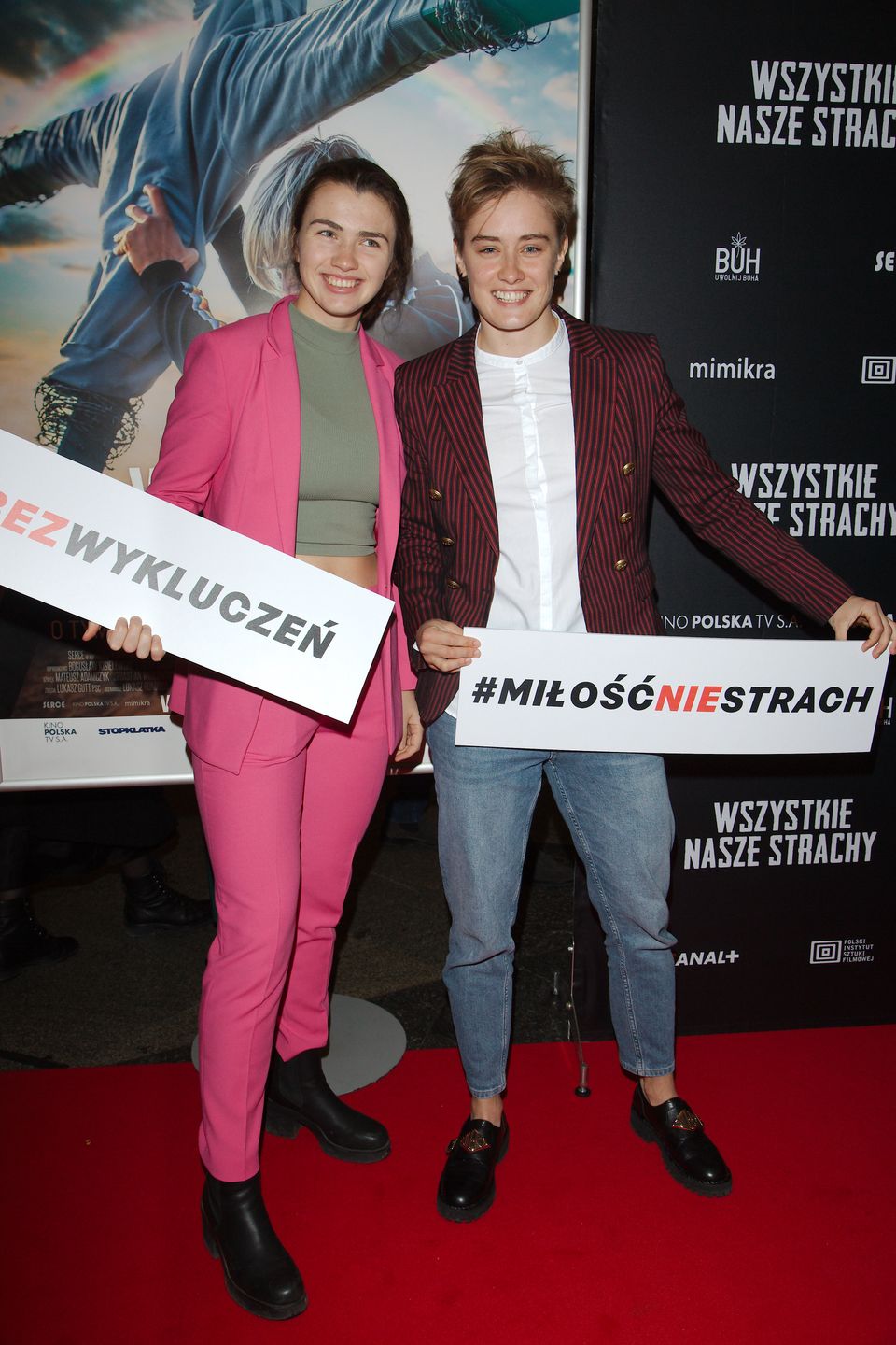 Julia Walczaki  Katarzyna Zillmann na premierze filmu "Wszystkie nasze strachy"