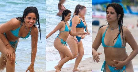 Camila Cabello dokazuje na plaży w Miami w turkusowym bikini (ZDJĘCIA)