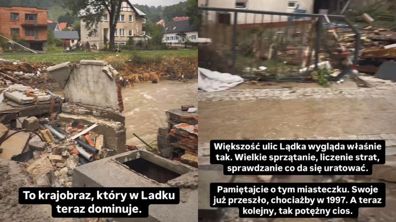 Dziennikarz TVN 24 pokazał skalę zniszczeń w Lądku-Zdroju