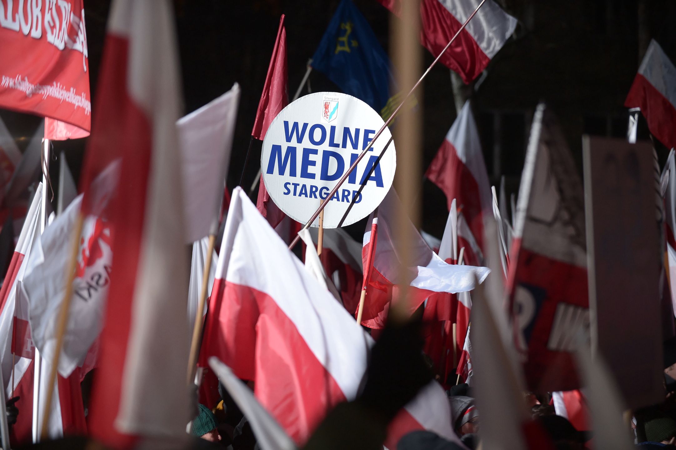 Organizowana przez Prawo i Sprawiedliwości manifestacja "Protest Wolnych Polaków" w Warszawie