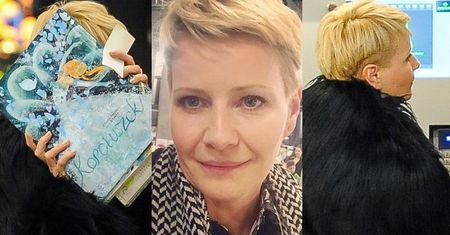 Wstydliwa Małgorzata Kożuchowska chowa się za "Kopciuszkiem" (ZDJĘCIA)