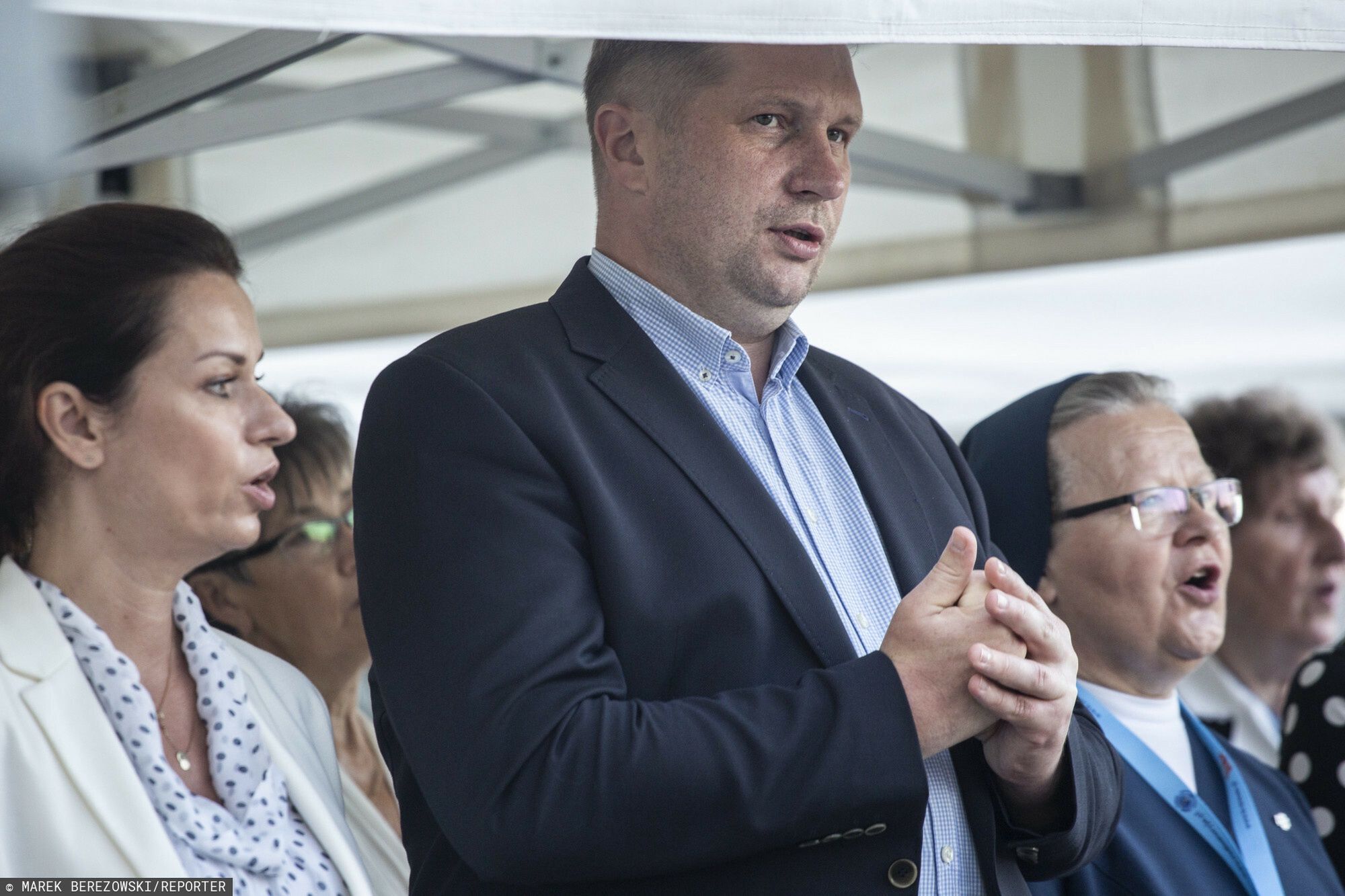 30. pielgrzymka Radia Maryja na Jasn? G�r?10.07.2021 Czestochowa XXX Pielgrzymka Rodziny Radia Maryja na Jasna Gore pod haslem Ewangelia radosna obietnica. fot. Marek M Berezowski/REPORETER
n/z: Przemyslaw Czarnek z zona Katarzyna CzarnekMarek M Berezowski/REPORETER