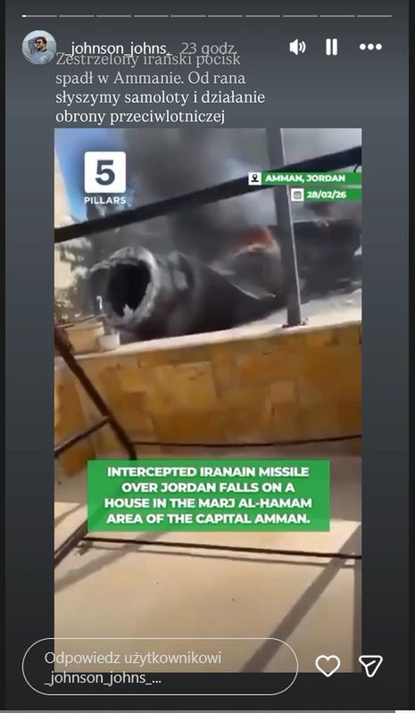 Jan Kietliński nadaje z Ammanu