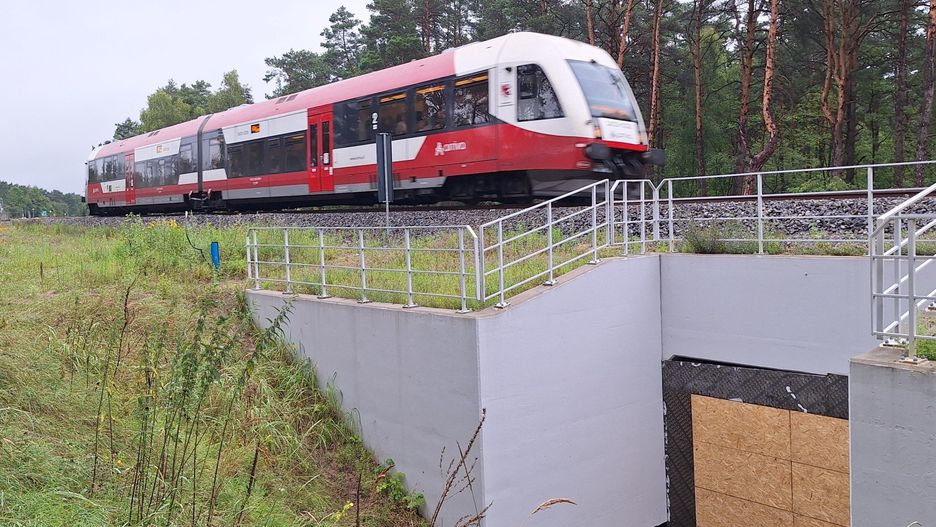 Tunel pod linią kolejową Toruń-Chełmża