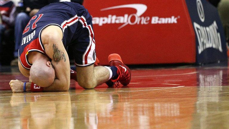 AFP / Marcin Gortat gra do końca i praktycznie nie opuszcza meczów z powodu kontuzji