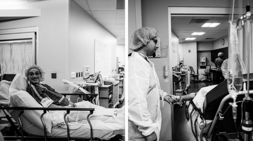 Maria wraz z zespołem medycznym przewożona jest do sali operacyjnej