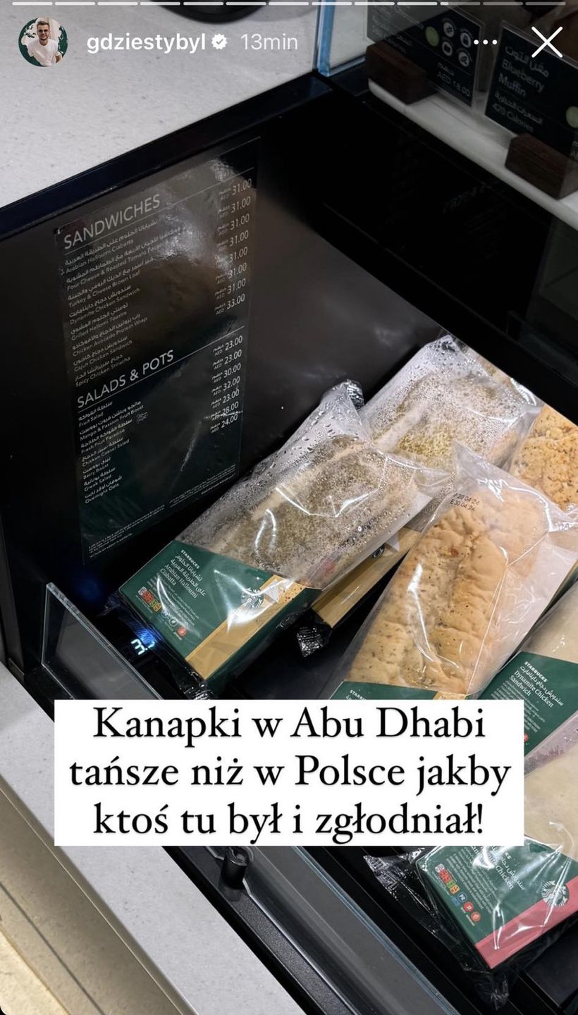 Ceny kanapek w ZEA okazały się niższe niż w Warszawie